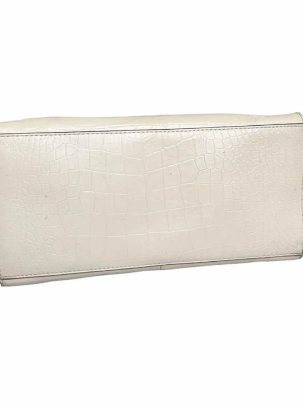 kate spade Cream and Black Croc-Embossed Leather Shoulder Bag - Picture 5 of 10